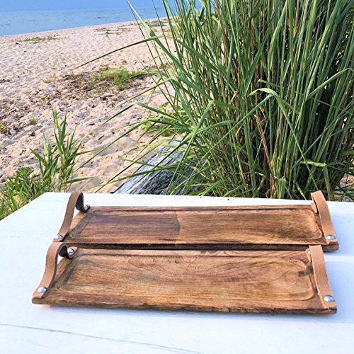 Farmers-Market-Serving-Board-Trays-Brown-Leather-Handles-Food-Safe-Rectangle-Shape-Sustainable-Mango-Wood-Metal-Rustic-Design18-and-15-Inches-Long Farmers Market Serving Board Trays Brown Leather Handles Food Safe Rectangle Shape Sustainable Mango Wood Metal Rustic Design18 and 15 Inches Long