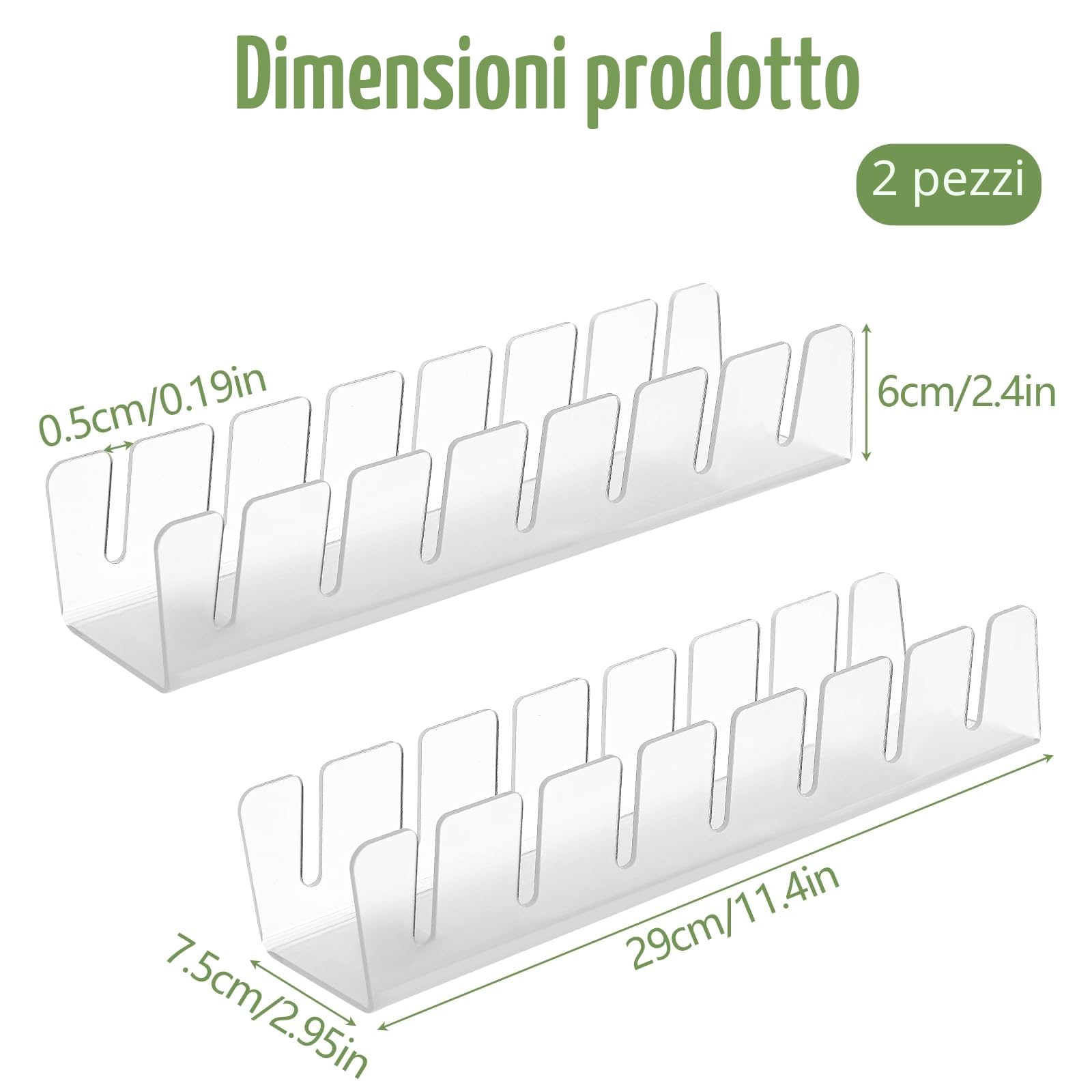 Kasanni 2 pezzi porta cappelli Acrilico portacappelli porta cappelli da armadio Nessuna installazione richiesta organizer per cappelli da baseball Contiene 14 cappellini da baseball