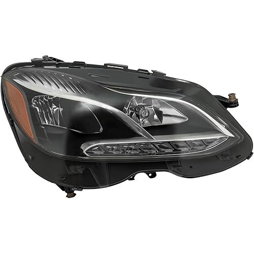 Compatibility With 2014-2016 M-Benz E-Class W212 LED Headlights, Passenger And Driver Side, Vehicle Light Assembly, Black Clear Shell,Perfectly Replace Original Vehicle (Right passenger side)