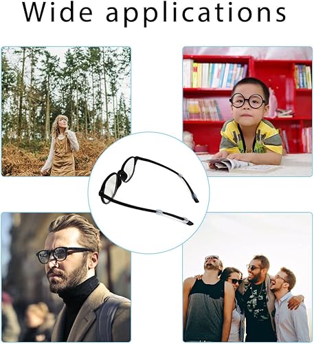 Miniatura 2 de Lentes de silicona suave con puntas de patillas de retención de mangas, antideslizante y elástico cómodo para lentes de lectura, lentes de sol, (9