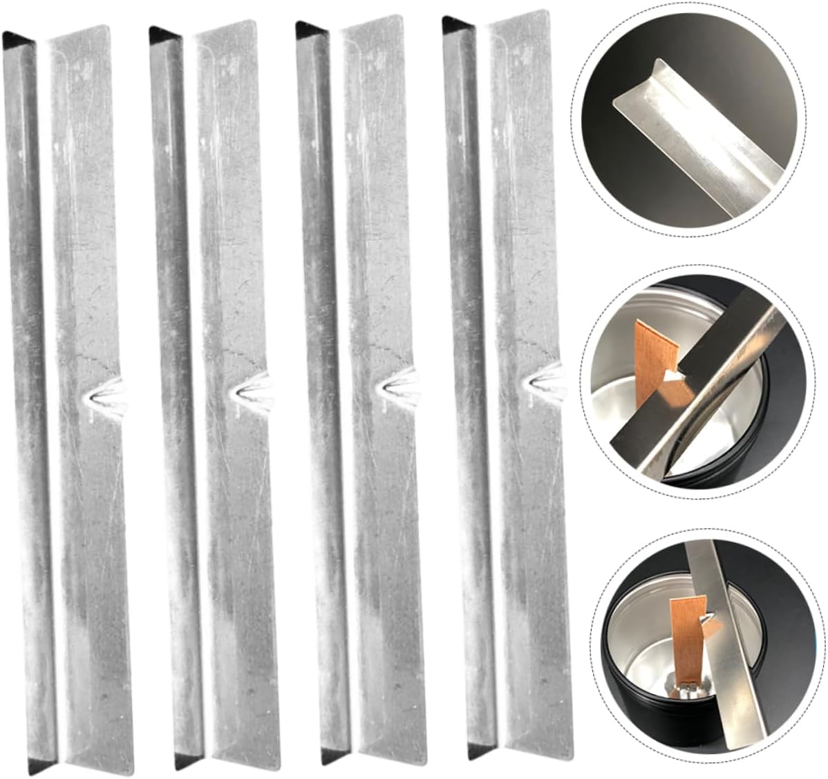 STOBAZA 12pcs DIY Candle Wick Centering Device for Candles Stainless Steel Clips