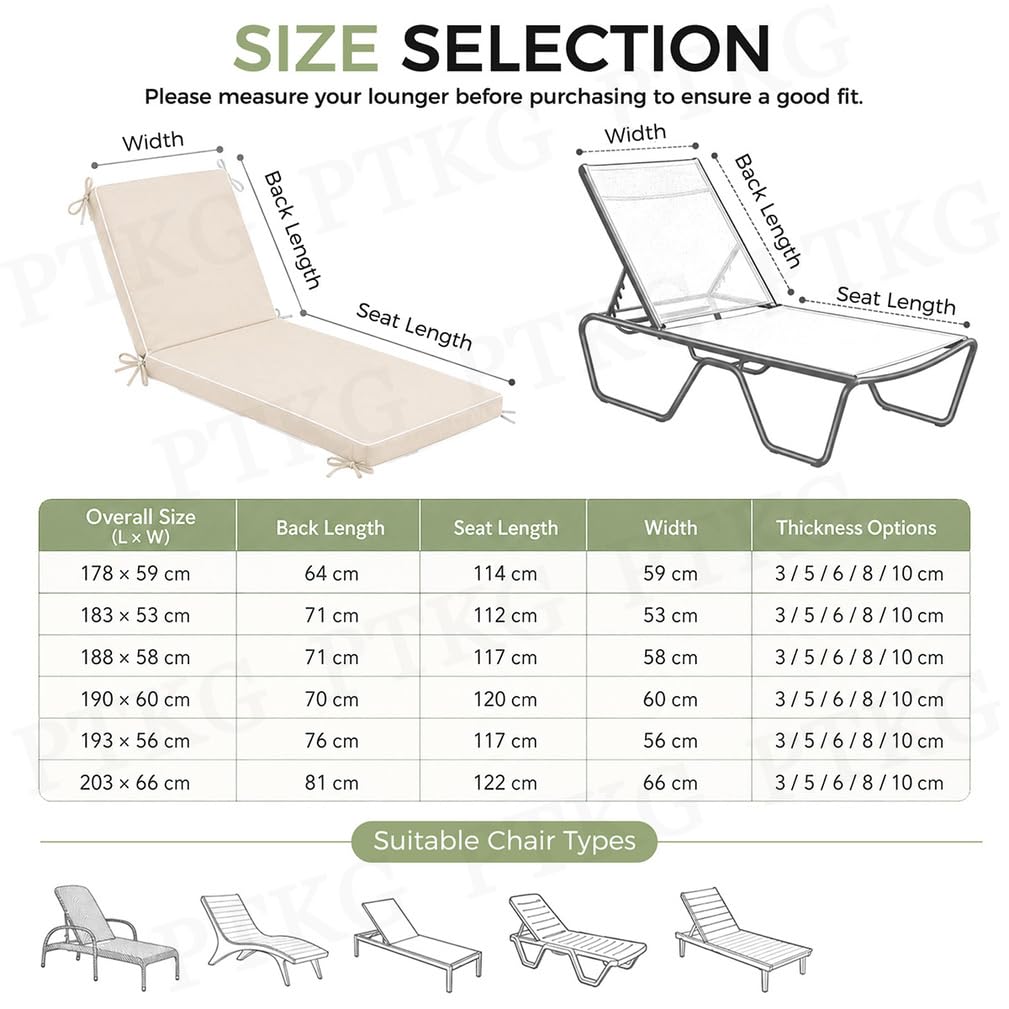 Matelas Transat Bain de Soleil Coussin Bain de Soleil Jardin Exterieur