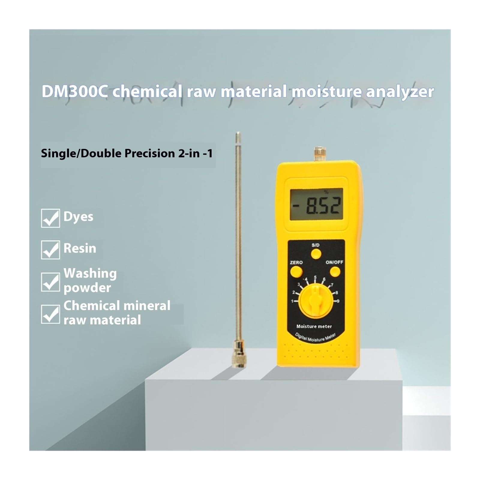 Feuchtigkeitsmesser, Sawdust Moisture Meter, Wood Chip, Measuring Range 0-80, Accuracy 0.5
