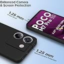 Pikkme Back Cover for Poco M7 Pro 5G | Camera Protection | Shockproof Soft Matte Silicon Back Case (Black) gallery image