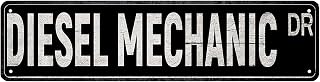 Diesel Mechanic Gift Sign Retro Street Tin Sign for Home Bar Yard Room Wall Decoration 4X16 IN
