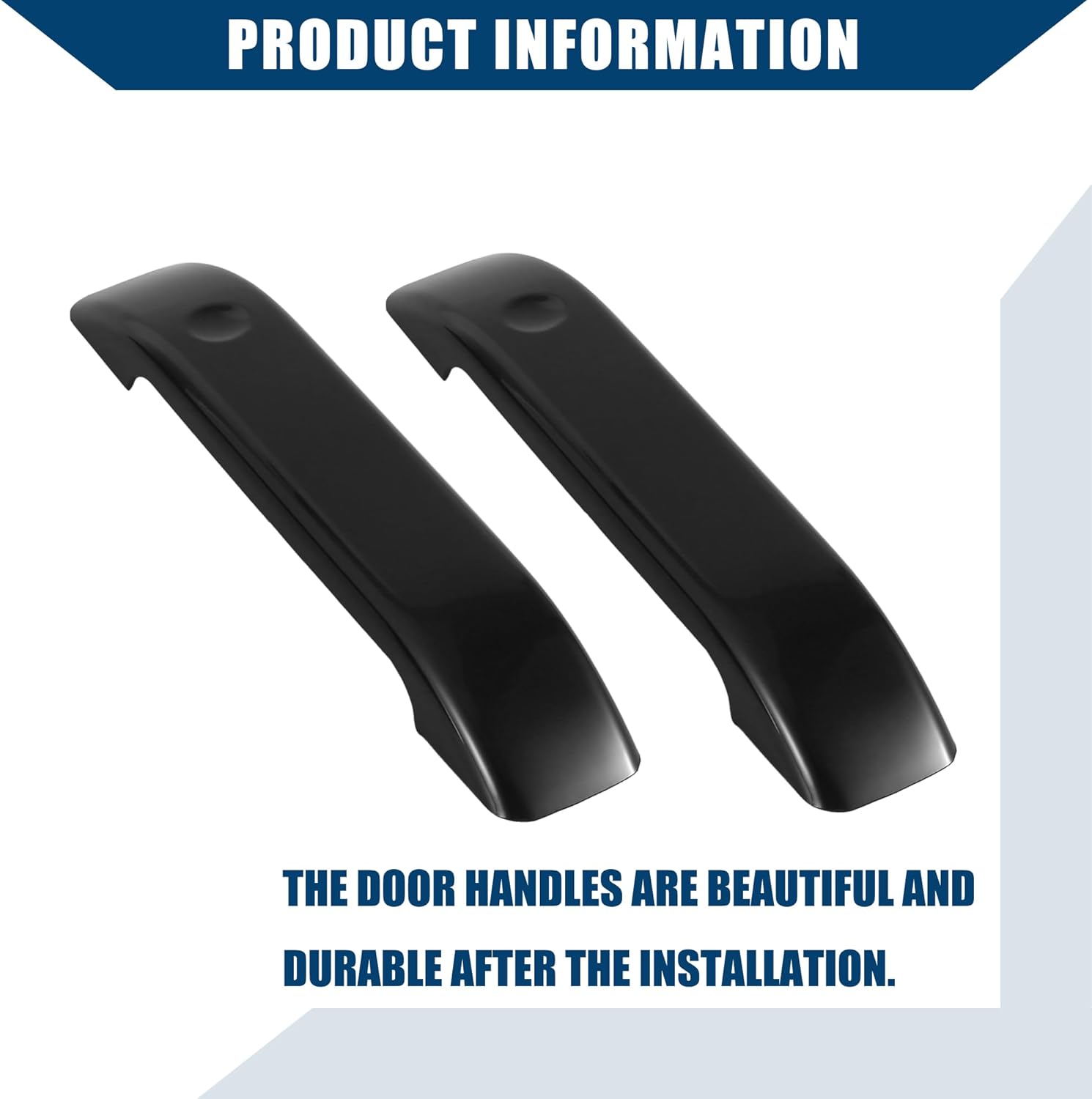 Gloss Black Exterior Door Handle Cover for Ford F-150 4DR 2004-2014 Car Outside Decor Trim/Front Rear Left Right/Durable / 1 Set