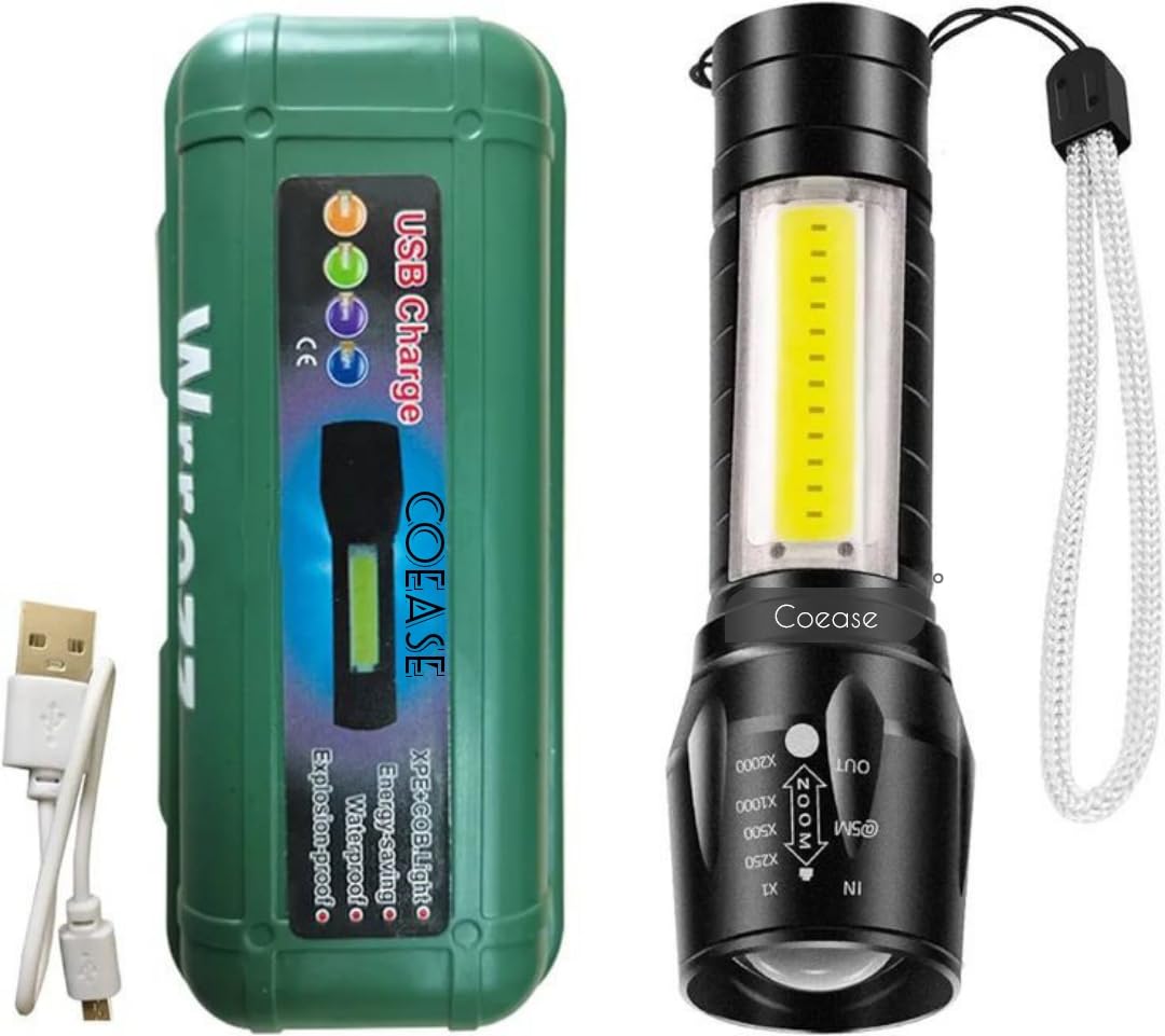 COEASE® Mini Portable LED Torch Aluminum Alloy 3 Functions (Emergency Light ,SOS Light ,LED Flashlight) (B09ZDCFZP8) Amazon Price History, Amazon Price Tracker