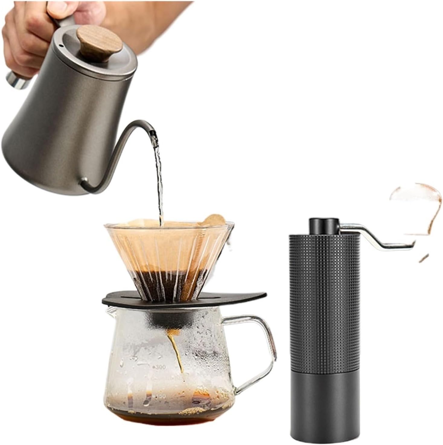 Chestnut Manual Coffee Grinder Burr Inside Portable Hand With Double Bearing Positioning(Coffee-ymj-LB)