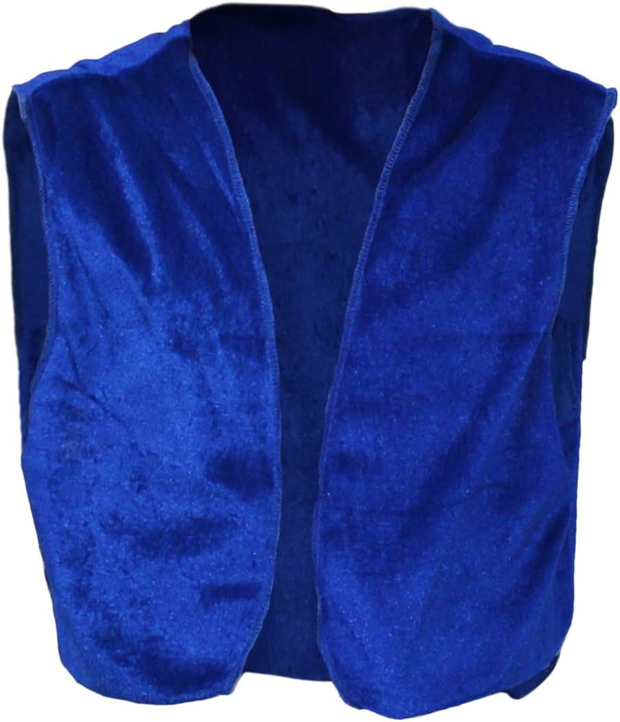 Kids Blue Velvet Fancy Dress Waistcoat