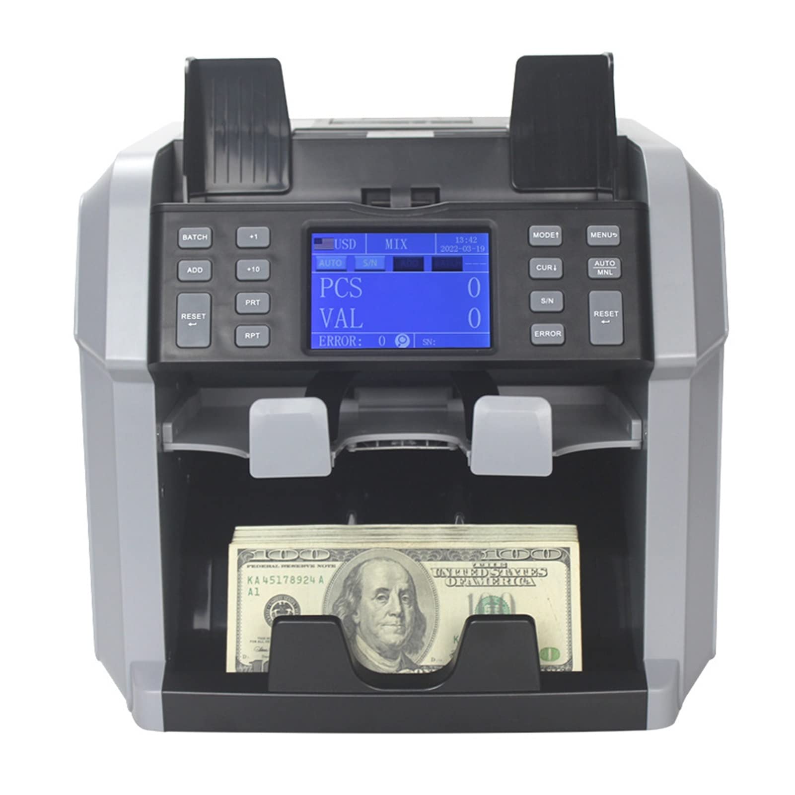 WDSOPK Mix Value Money Counter Machine Touch Screen Multi Currencies Banknote Bill Counting And Sorting With Built-in Printer XD-2700