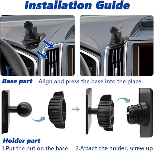Miniatura 6 de JOCUNDLY Soporte de teléfono de coche para Ford Edge 2015-2023 compatible con funda gruesa Soporte de teléfono celular, soporte de navegación