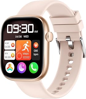 Smart Watch for Women Men, 1.83" HD Touchscreen, Fitness and Sleep Trackers, Heart Rate Monitor, Bluetooth Calling Smartwatch for Android/iOS, IP67 Water Resistant Multi-Sport Modes Pedometer