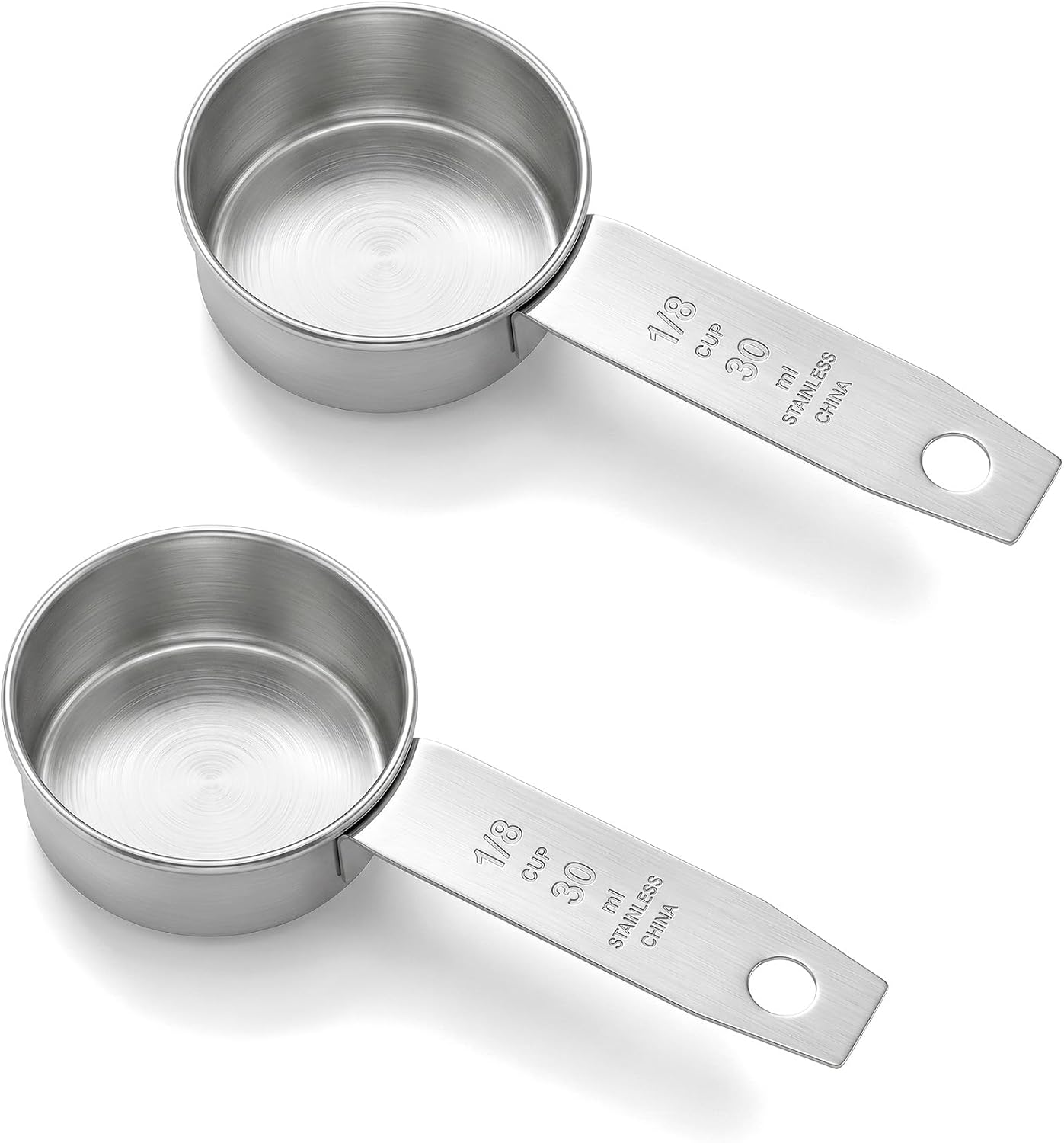 2 Pcs 1/8 Cup measuring Cup, Stainless Steel 1/8 Cups Scoop