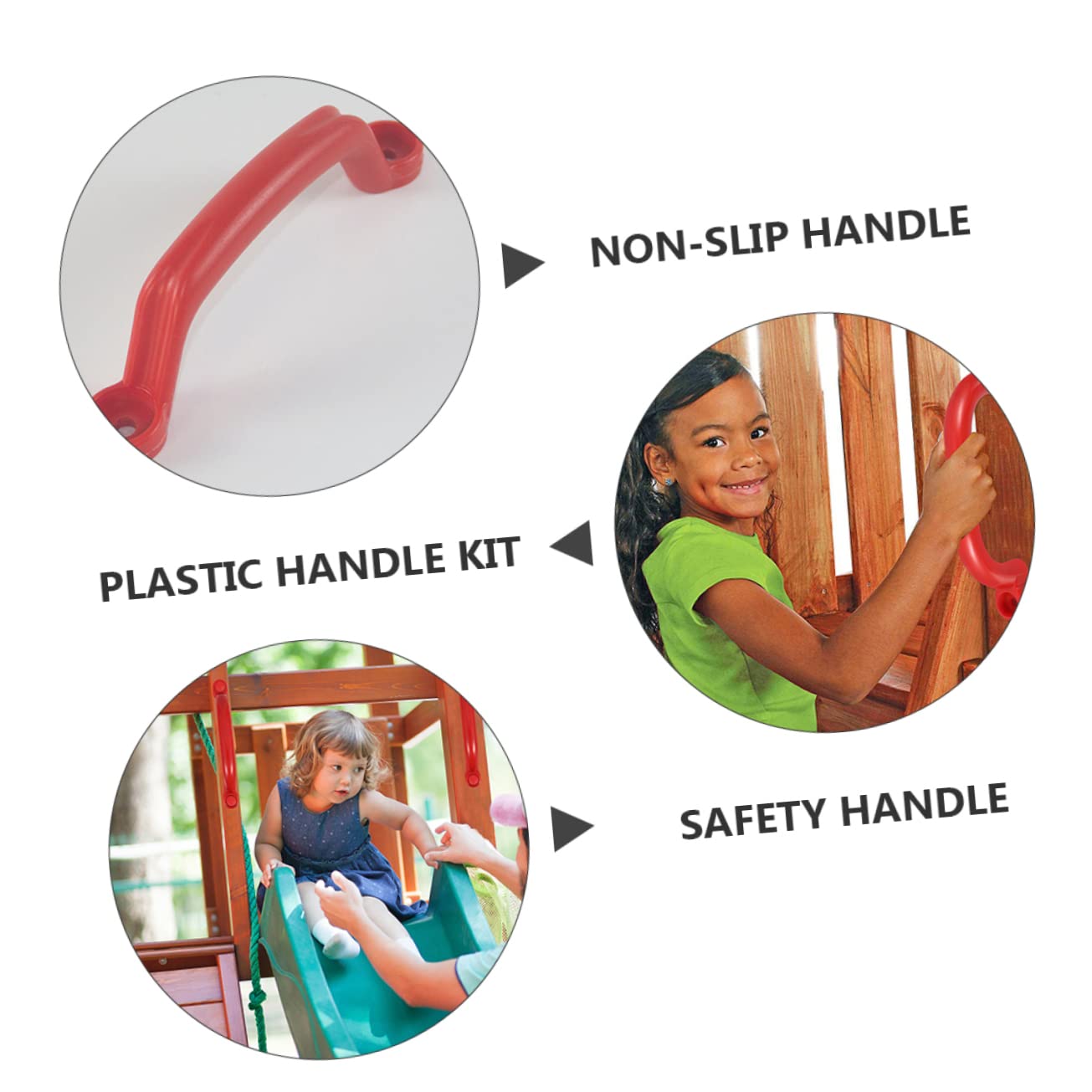 Toddmomy 1 Set Safety Handle Bars for Non Slip Playground Accessories Durable Plastic Grip for Indoor Outdoor Fun for Swing Climbing Frames