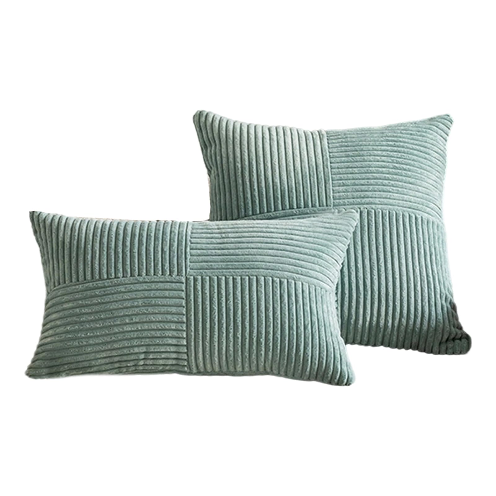 Woedpez 2Pcs Pillowcases Corduroy Square Pillow Covers 45x45cm 30x50cm Decorative Cushion Sleeve Case for Sofa and Bed Decorative Pillow Case