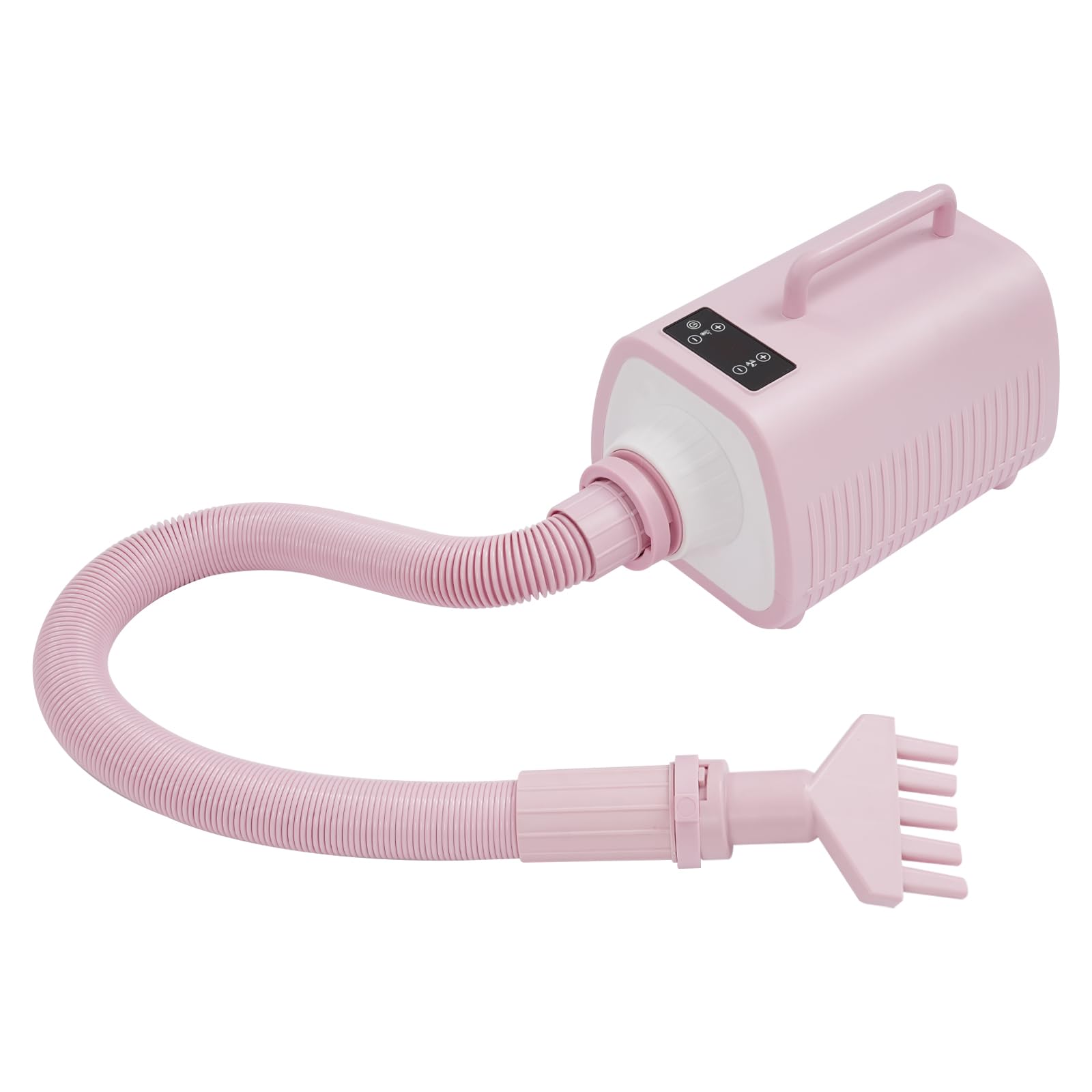 Aspirateur Poil de Chien et Chat LED et Écran Tactile 9 Vitesses Ventilation et Réglage Température avec 3 Buses Aspirateur Poils D'animaux pour Animaleries, Cliniques Vétérinaires (Rose)
