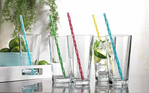 Miniatura 5 de Glaver's Juego de 6 vasos de vidrio Highball de 15.7 onzas de alta calidad, elegante, Collins más refrigerante. Para tu bara, agua, cerveza, jugo,