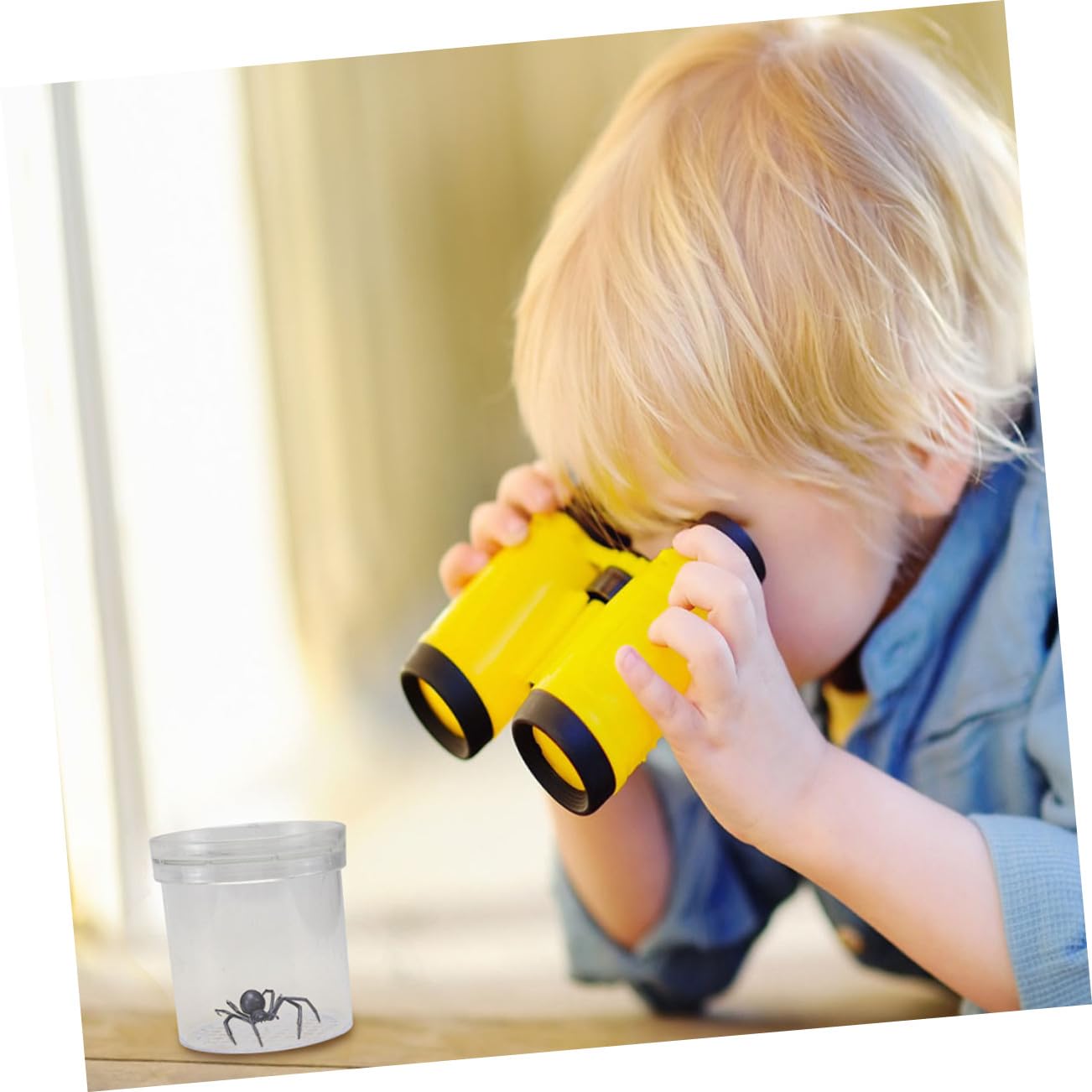 Caja de Observación de Insectos Lupa, 9 Piezas de Plástico | Aumento Triple, Tapa Flujo de Aire, para Niños y Niñas, Kit Educativo de Exploración