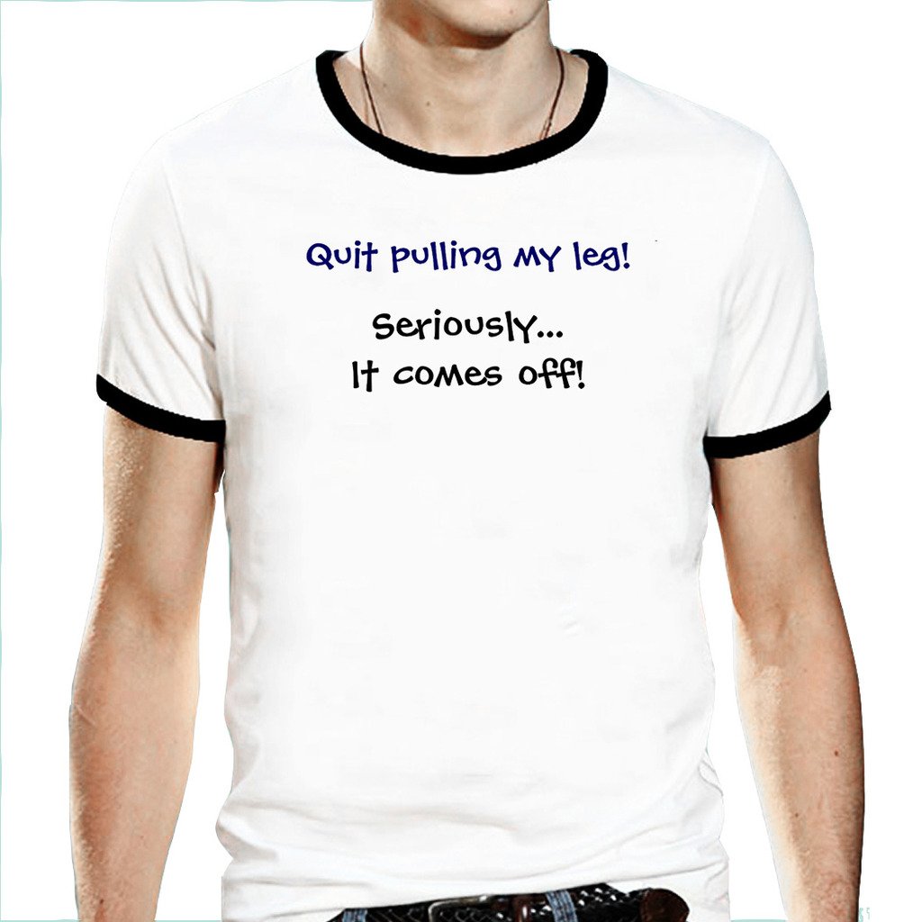 DiDiy Men's Amputee Cotton T-Shirt T-Shirt Sayings