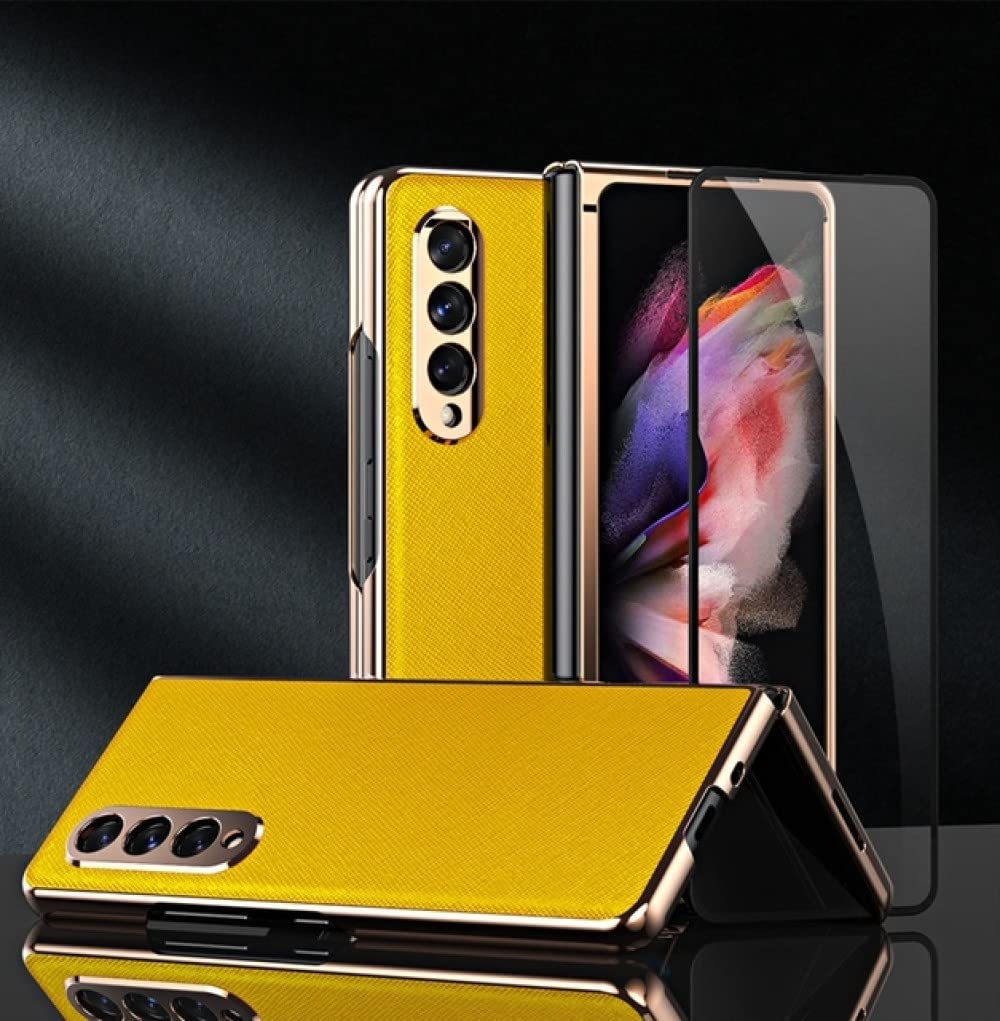 Coque Samsung Z Fold 3 antichoc rigide protection complète or - 7
