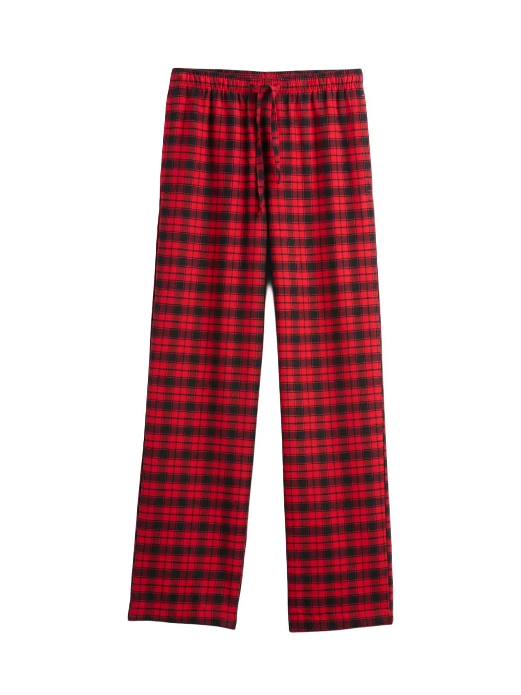 GAP Women's Flannel PJ Pant, Fs Red Black Plaid, X-Small