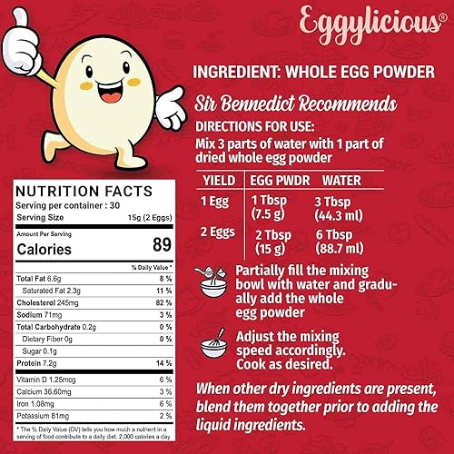 Miniatura 13 de Eggylicious Mezcla de huevos – Hecho con huevos enteros sin hormonas/proteína empaquetados – Desayuno fácil y delicioso – Ideal