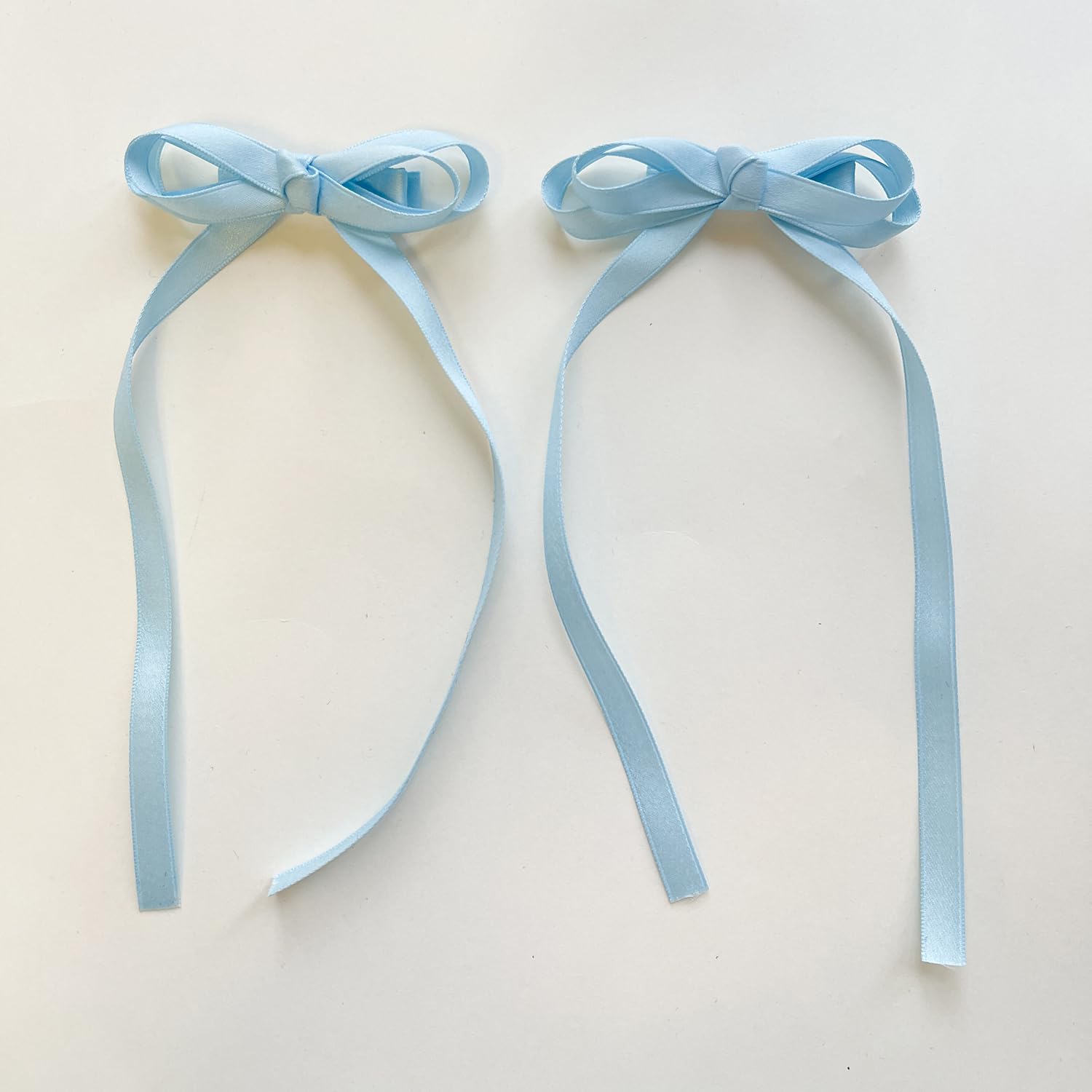 Goblfu Fashion Hair Clips Set, Cute Hair Barrettes Bobby Pins, Fancy Hairpin Accessories Headwear Styling Tools, Gifts for Women Girls Decorative Wedding (Light Blue Ribbon 4 in 1)