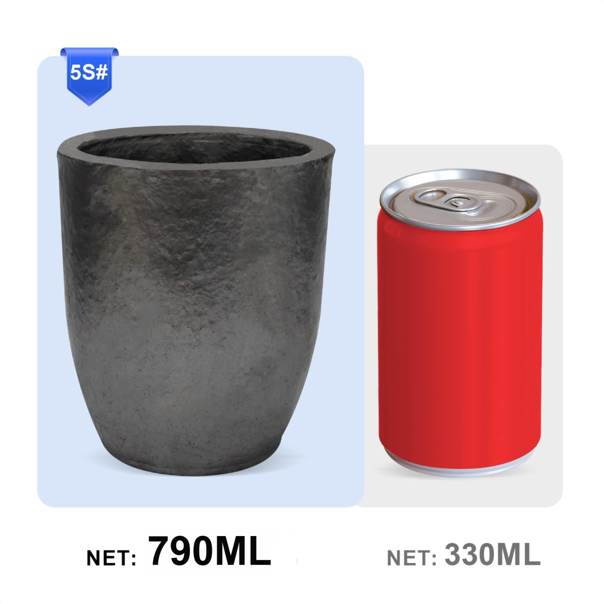 #5s (7kg) Graphite Crucible for Metal Melting Casting Refining Gold Silver Copper Brass Aluminum