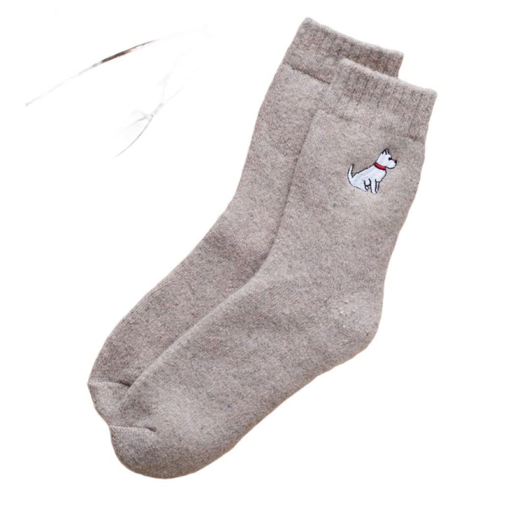 Sweet William Designs Unisex Taupe Westie Dog Walking Socks