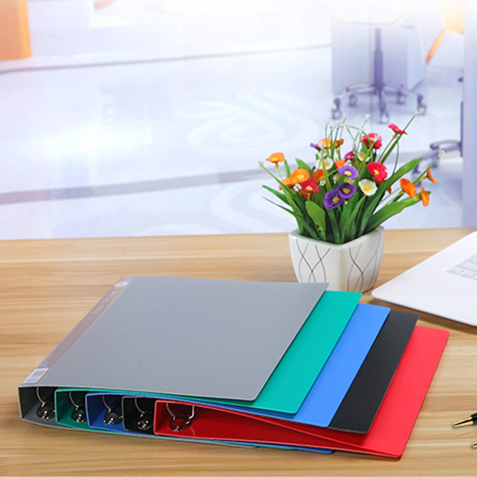 Buste per archiviazione Cartelle O-clip a4 e lettere cartelle a 4 foro Cartelle di archiviazione dati PP File Gestione delle cartelle Binder con tasche Inserire (10 confezioni) Cartelle di plastica (