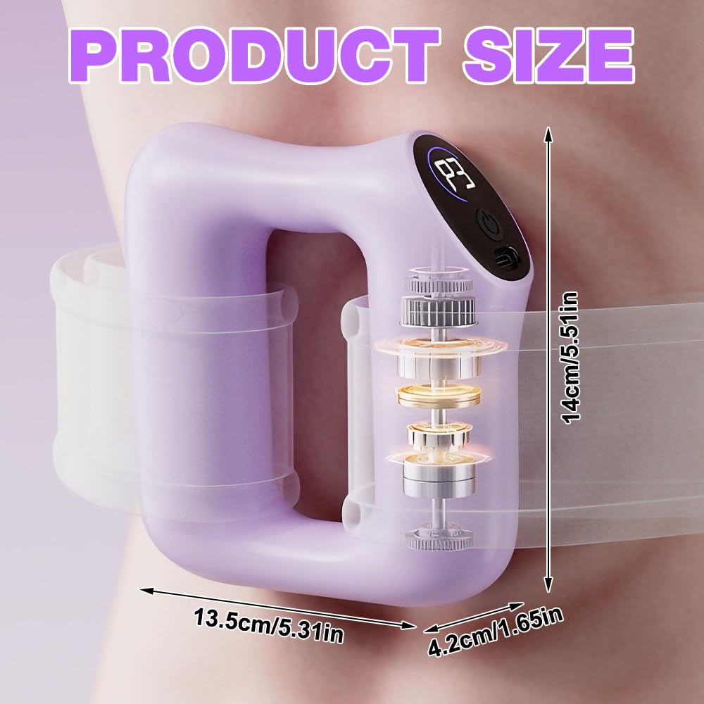 Anneau de Fascia Multifonctionnel, Anneau Minceur Taille, Chargé de USB, Anneau Masseur avec 5 Forces Réglables Bras, Appareil de Massage du Ventre pour Jambes etc