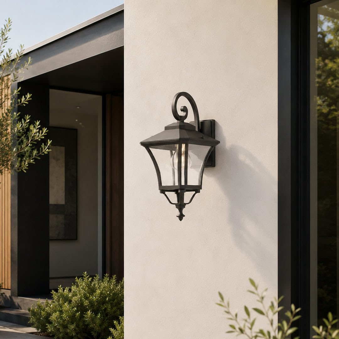Whispering Homes Chamber Downward Outdoor Wall Light - Black-image-21