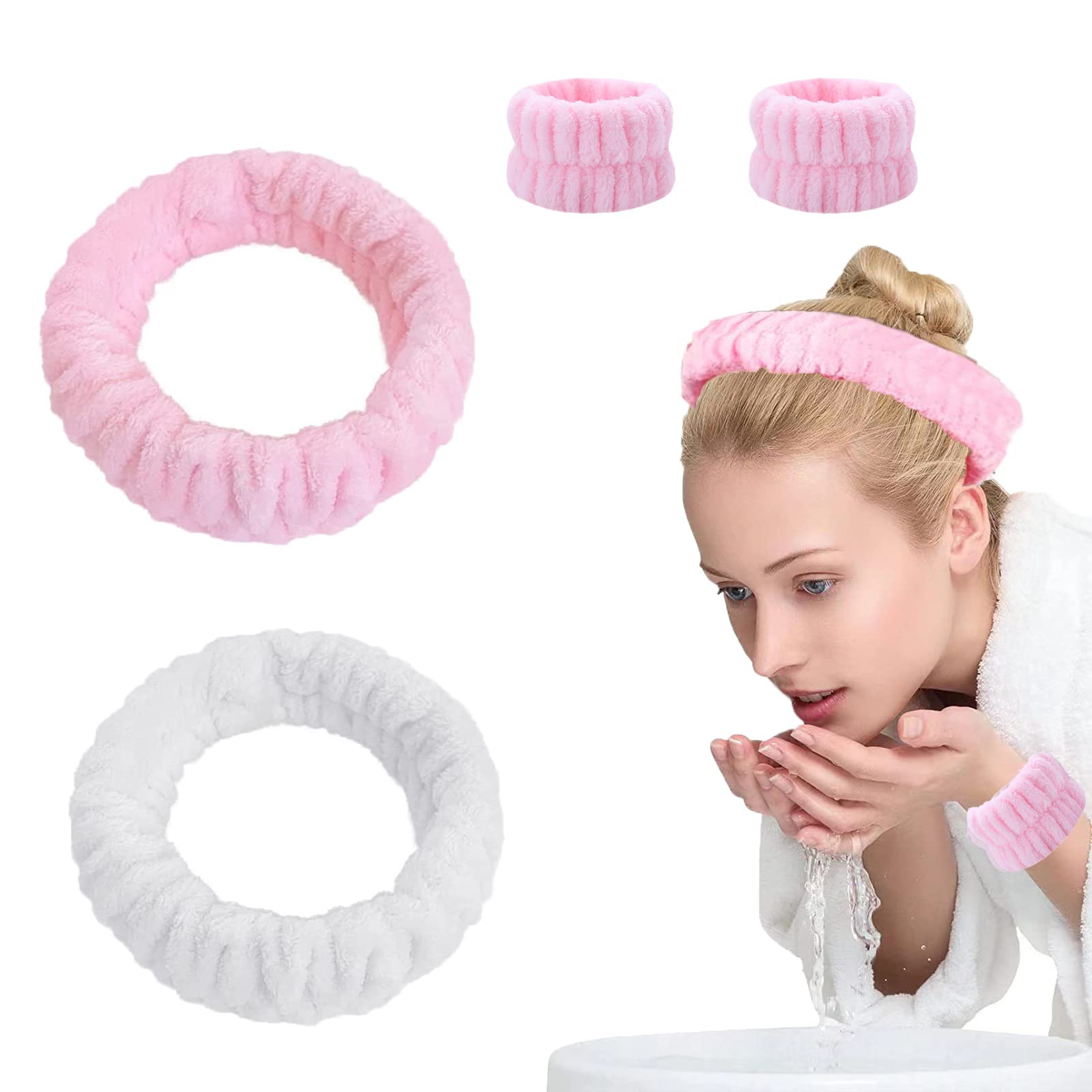 Kettion Gesichts-Stirnband Set - 3-teilig, Weich, Elastisch Für Schminken, Yoga & Gesichtswaschen