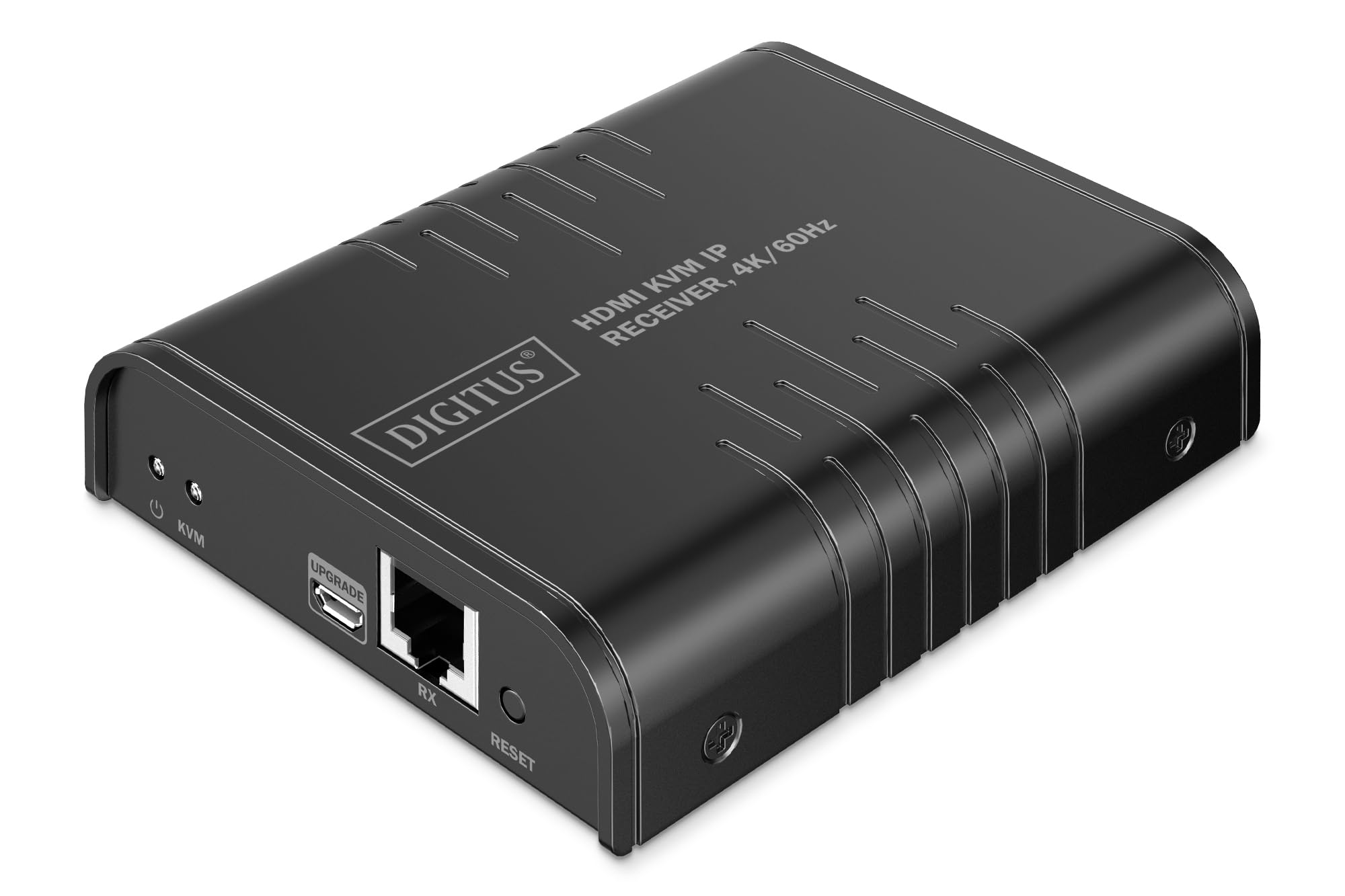 DIGITUS Ricevitore HDMI KVM IP per DS-55355 – UHD 4k 60Hz – HDMI 2.0 – portata fino a 200 m – unità ricevente – punto-multipunto – CAT 6 – nero