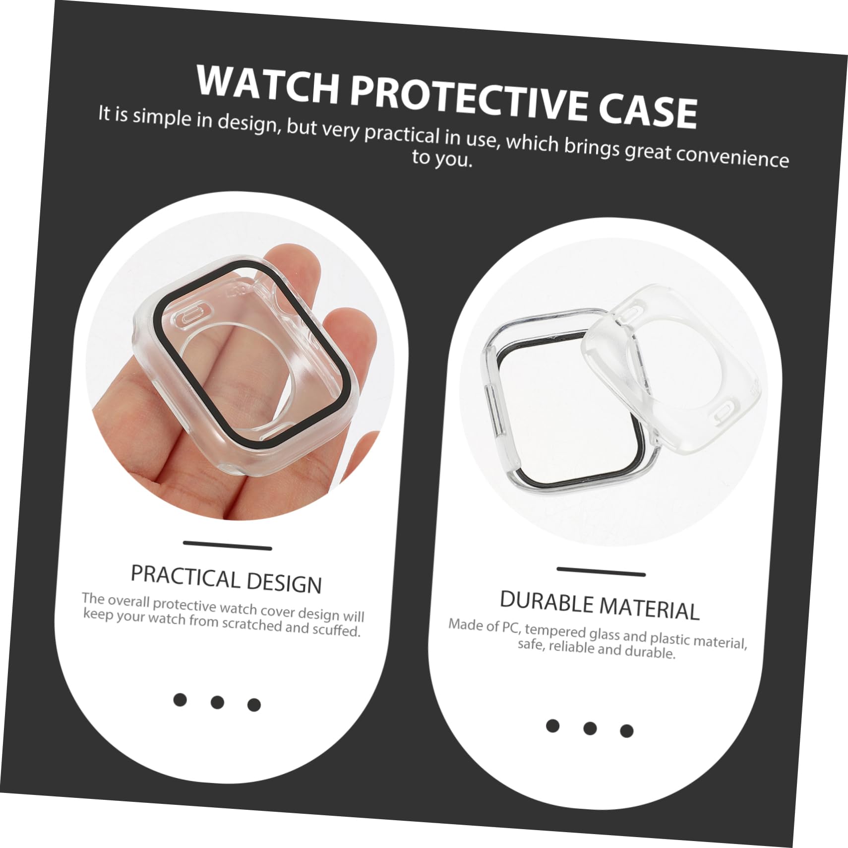 UPKOCH 4pezzi Custodia Per Watch Protezione Trasparente Per Orologio Accessori Per Smartwatch Facile Da Indossare e Rimuovere