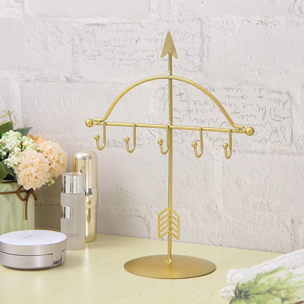 Desktop Key Hook Metal Jewelry Display Stand Bedroom Decoration Creative Decoration (Color : Black) (Gold) image 3