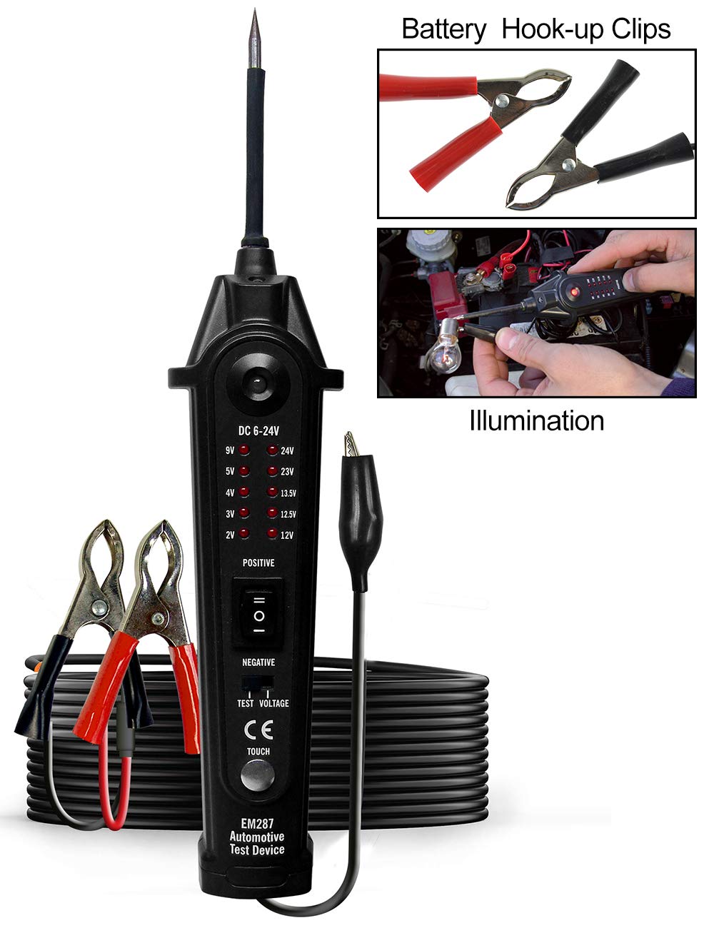 ALLOSUN Automotive Electrical Circuit Tester DC 224V