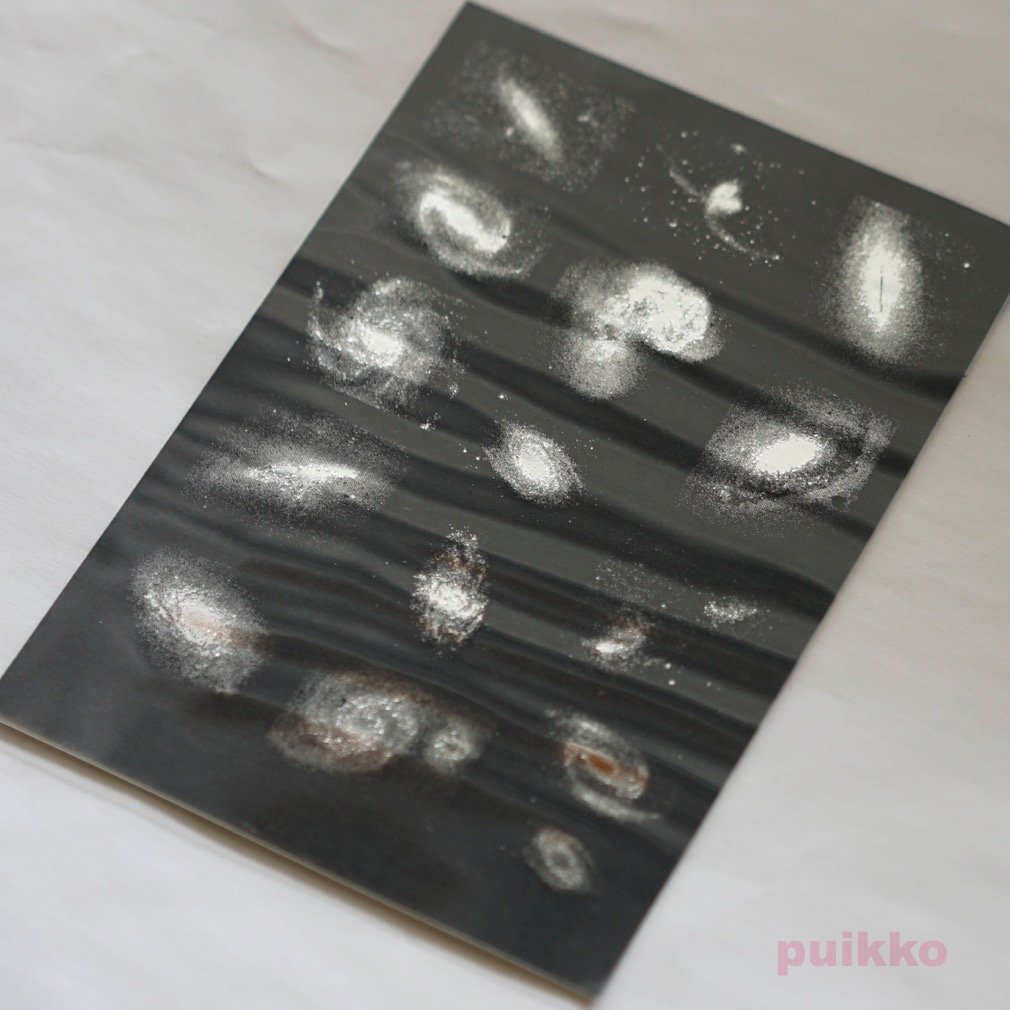 レジン封入用フィルム 銀河2 箔押し (銀)