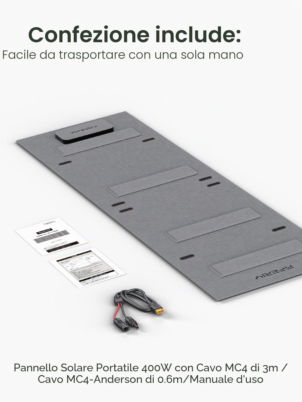 AFERIY Kit Di Pannelli Solari Portatili 400 W 26 V Pannello Solare Monocristallino Con Etfe IP65 Supporti Autoportanti E Porte Di Uscita USB Pannello Solare Pieghevole Per Uso Fuori Rete Campeggio