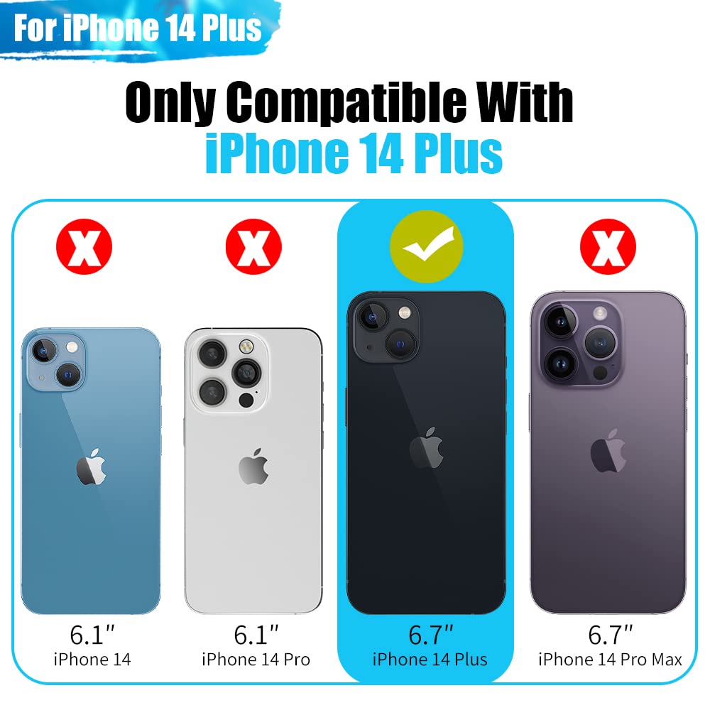 Sitong Battery Case for iPhone 14 Plus, 6000mAh Rechargeable Extended Battery Charging/Charger Case, Add 100% Extra Juice (6.7 Inches) Black