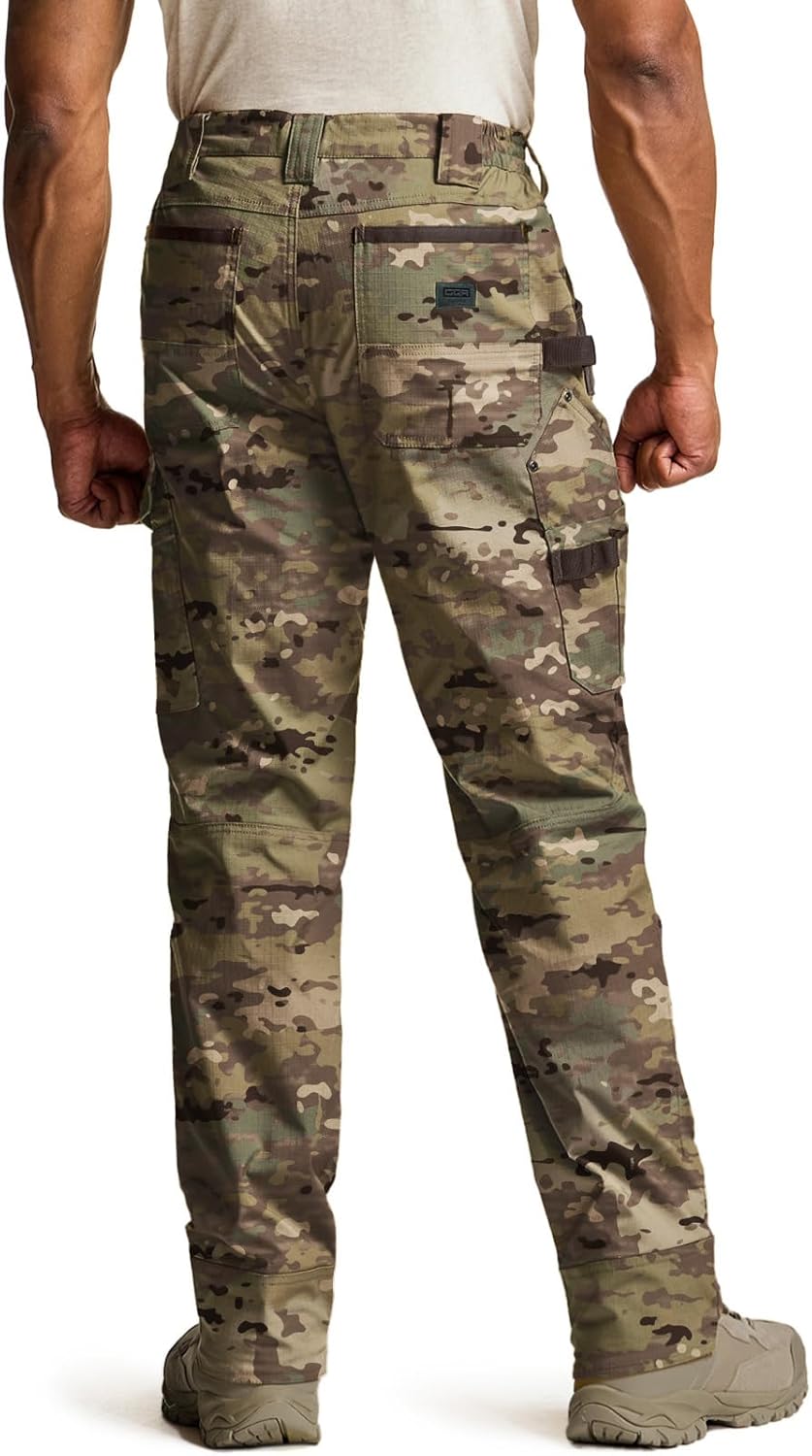 CQR Men's Quick Dry Work Pants, Water Resistant Outdoor Tactical Pants, Lightweight Stretch Cargo Hiking Pants - Image 2