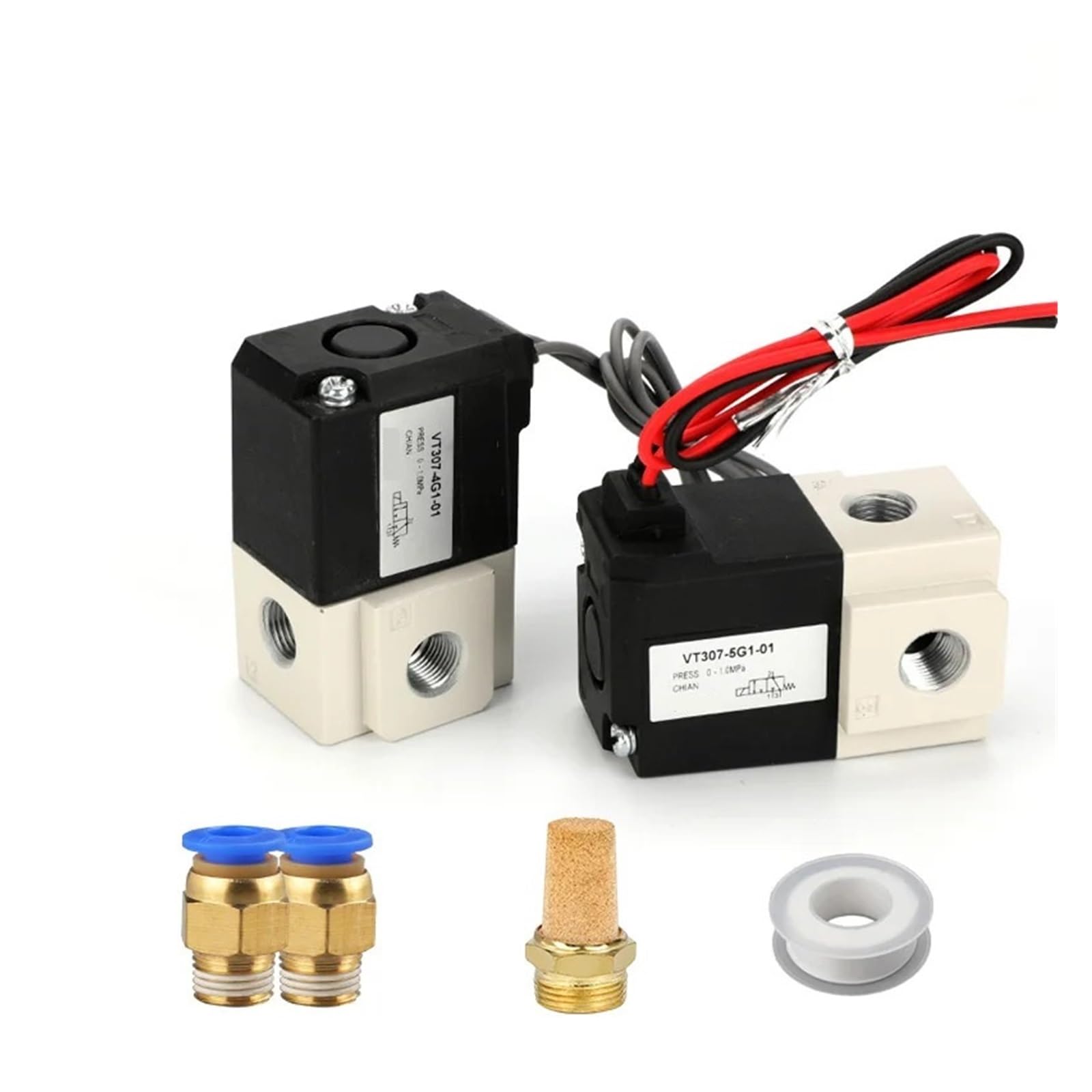 Électrovanne pneumatique à vide VT307V 12V avec raccord 6mm pour système 3/2 voies