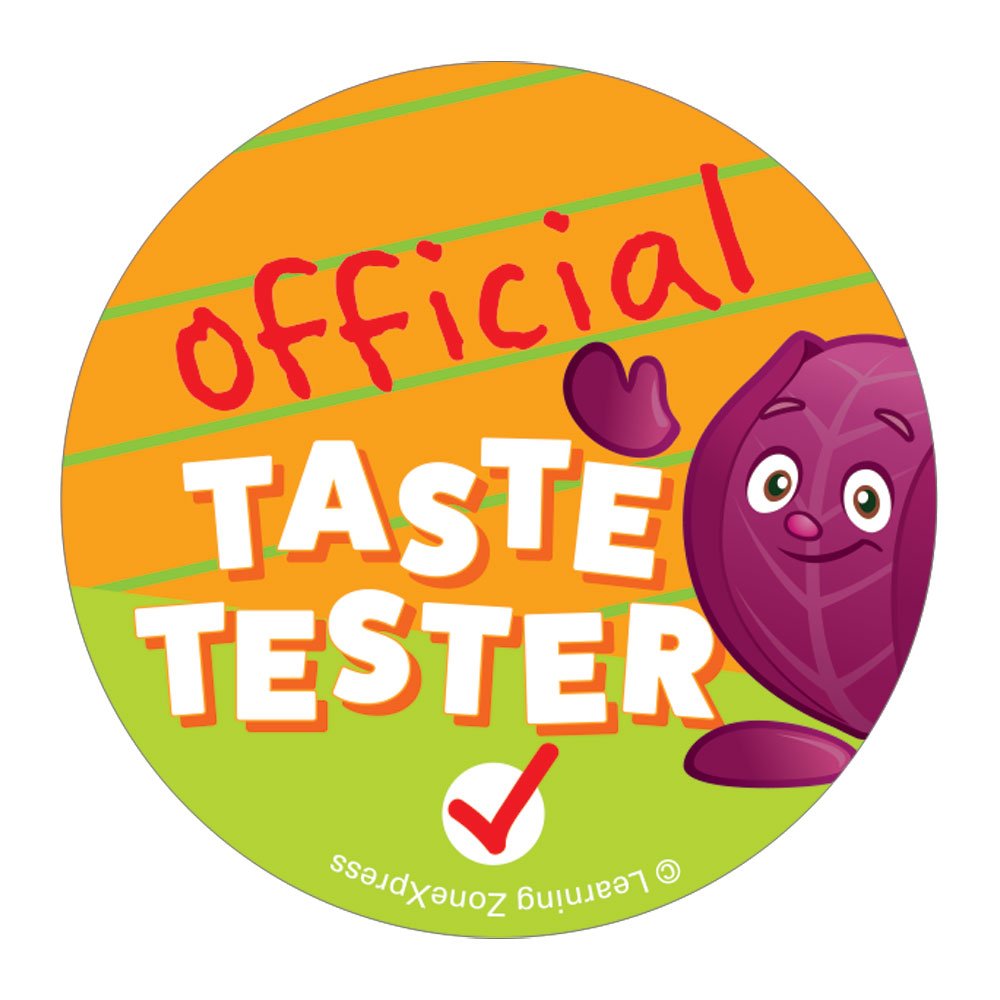 200 School Nutrition Stickers | Official Taste Tester Stickers | 2" Diameter, 4 Designs, 200 Stickers per roll - Image 2