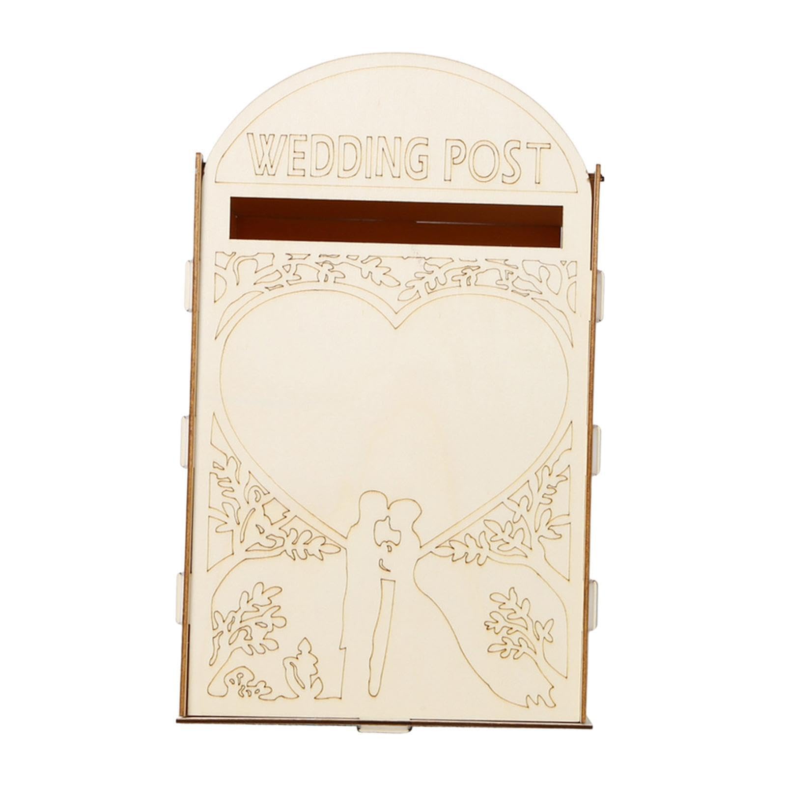 AUYXSSZ Rustic Charm Wooden Wedding Post Box Elegant Decor Piece For Bridal Showers And Receptions Post Box Envelope Cards Envelope Gift Card Wedding, Style B