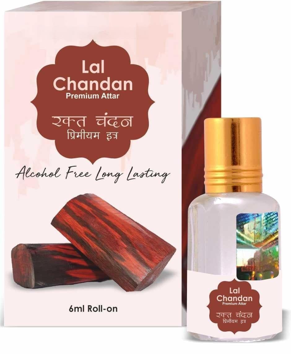 Real and Natural Lal Chandan (Red Sandalwood) Attar For Personal and Religious Use (Lal Chandan) | 6ML