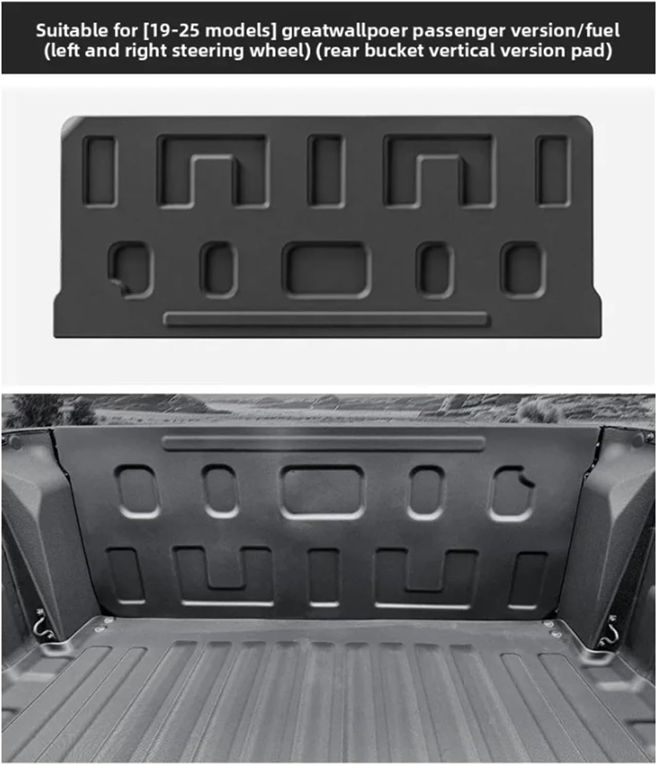 Car Floor Mats Compatible with ‌GWM POER 2019-2025 TPE Mats and Cargo Liners All Weather Waterproof Trunk Mats(4PCS Set,RHD 2019-2025)