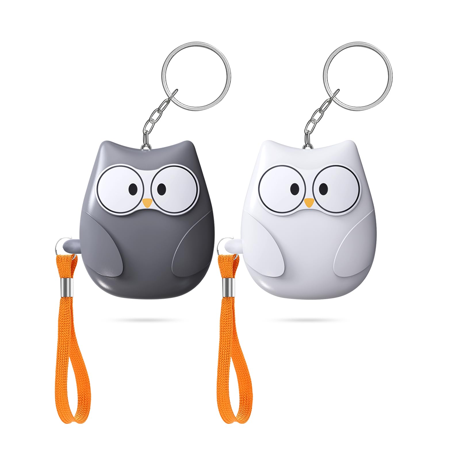 Qoosea 2 allarmi personali con allarme tascabile da 130 dB di emergenza, allarme di sicurezza personale, portachiavi con luce a LED, per bambini e donne anziane