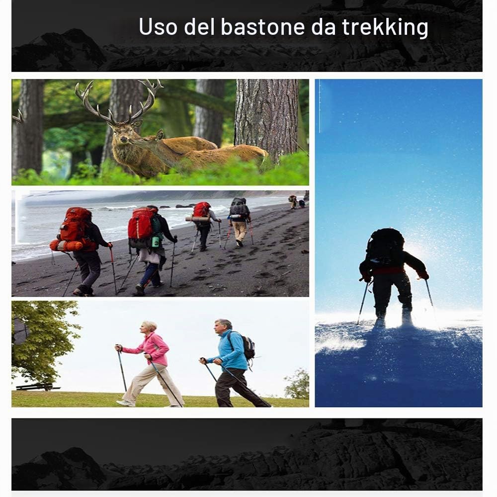 Bastone da passeggio pieghevole, bastone da trekking, in sughero, traspirante poles da trekking, antiscivolo, antiscivolo, antiscivolo, anti-urto, antiderapant per passeggiate normali, alpinismo,