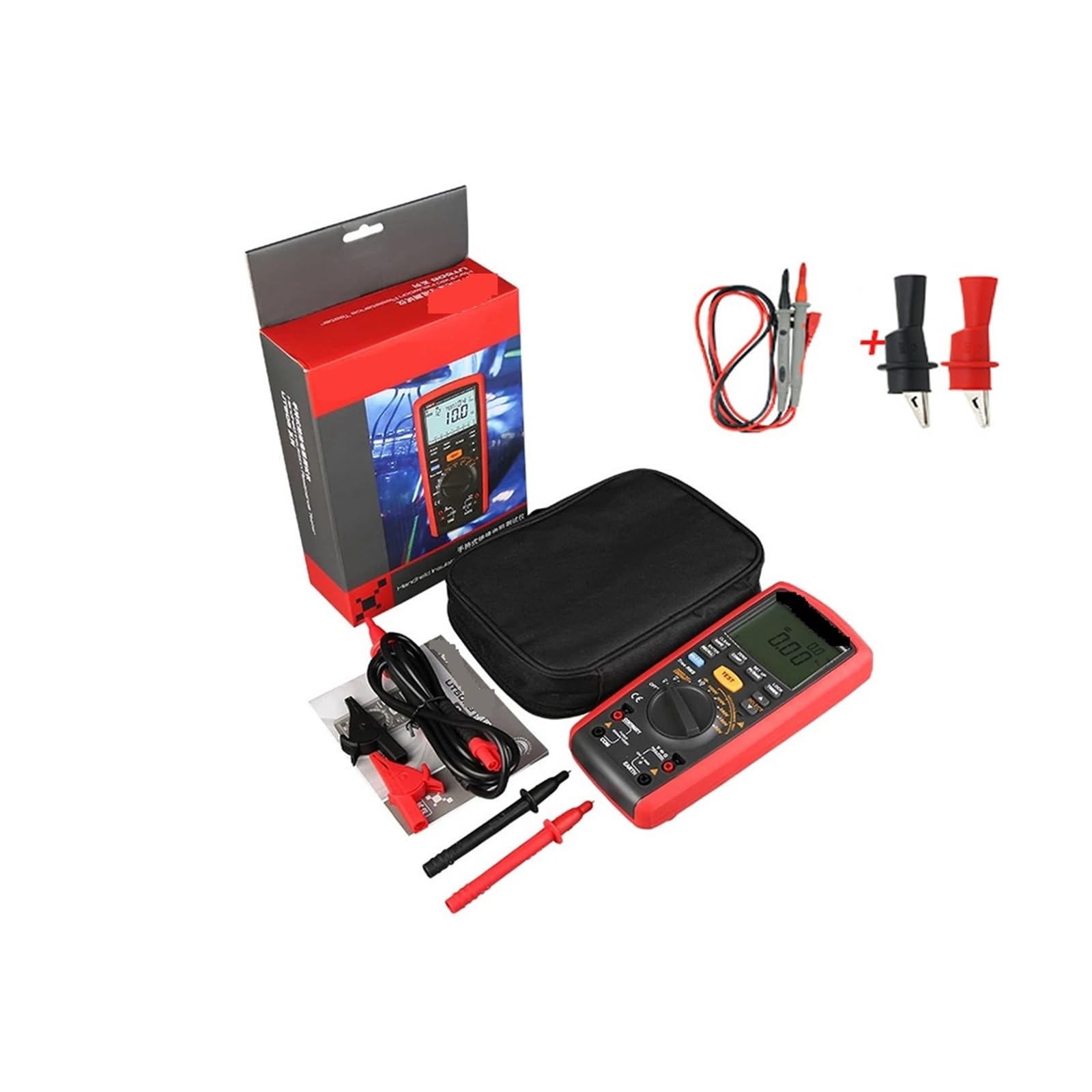 Tester di resistenza di isolamento portatile True RMS Digital MeggerResistance Meter 1000V 200G Multimetro megaohmmetro