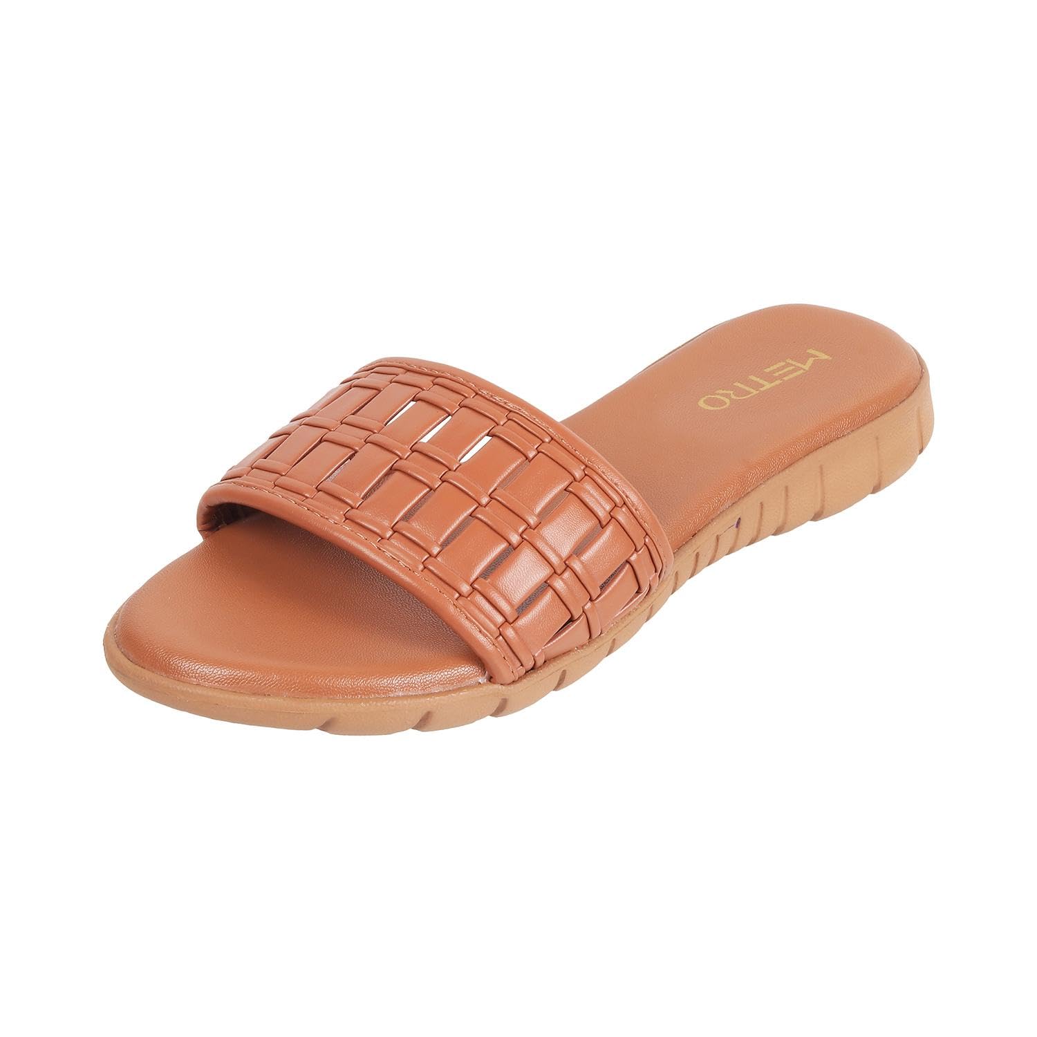 Metro Women Tan Synthetic Leather Comfort Slip-on Sandal UK/8 EU/41 (41-202) (B0CQHCR1PM) Amazon Price History, Amazon Price Tracker